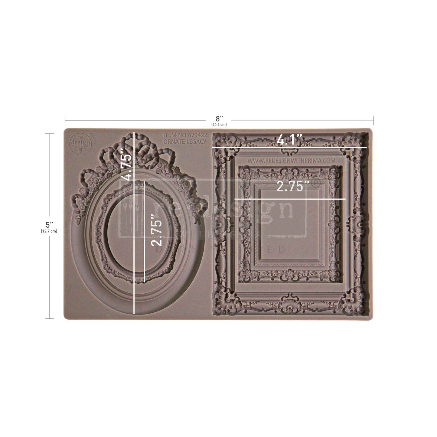 Re-design with Prima Ornate Legacy 5x8 Inch Decor Moulds