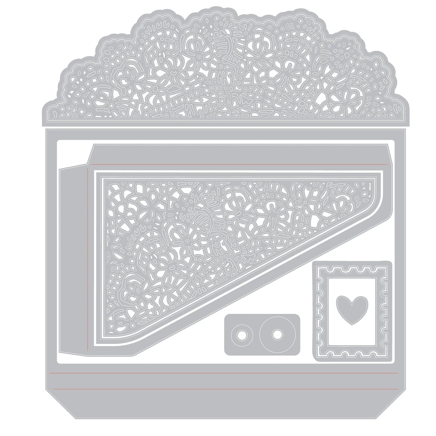 Sizzix Thinlits Die Set 10PK Laced Folio by 49 and Market