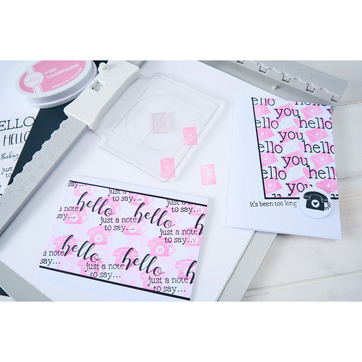 Sizzix Clear Stamps Print & Pattern Hello Sentiments (18pcs) by Catherine Pooler