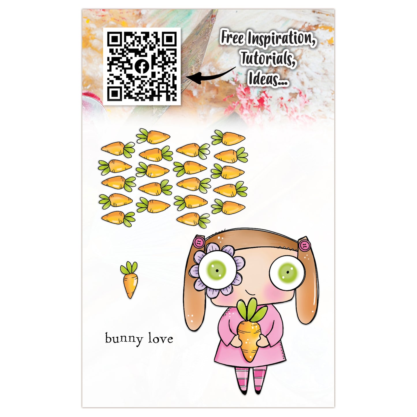 #676 - A7 Clear Stamp Set - Bunny Love