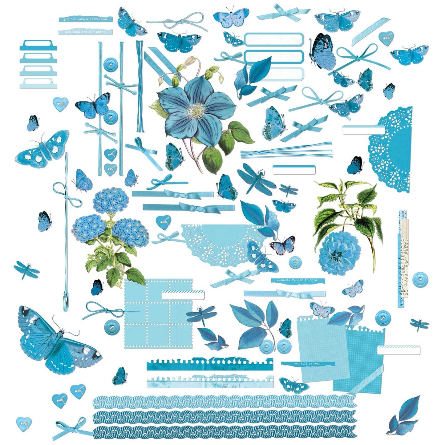 49 And Market Color Swatch: Ocean Laser Cut Outs - Elements