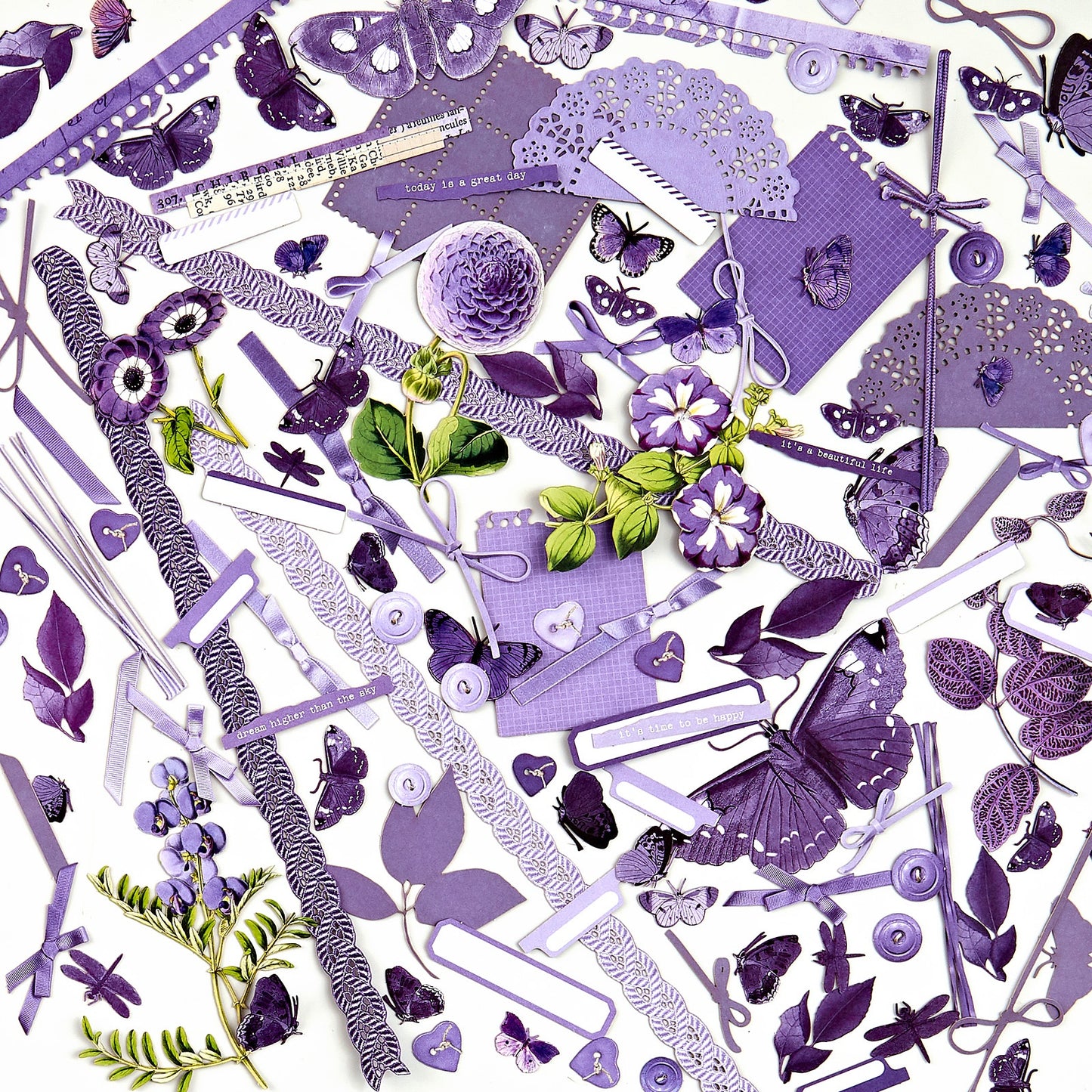 49 And Market Color Swatch: Lavender Laser Cut Outs - Elements