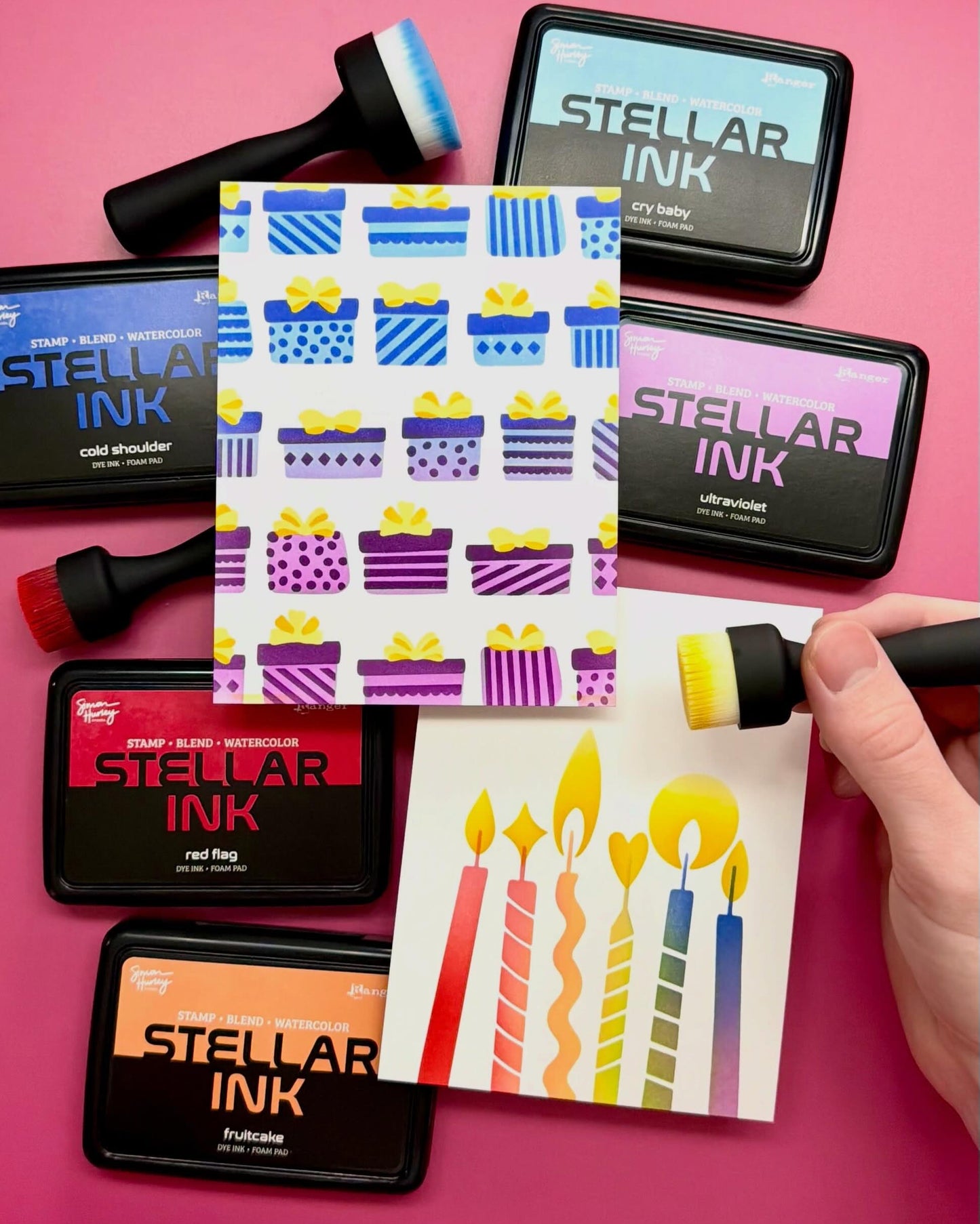 Ranger Simon Hurley create. Stencils - Bold Candles (1 piece)