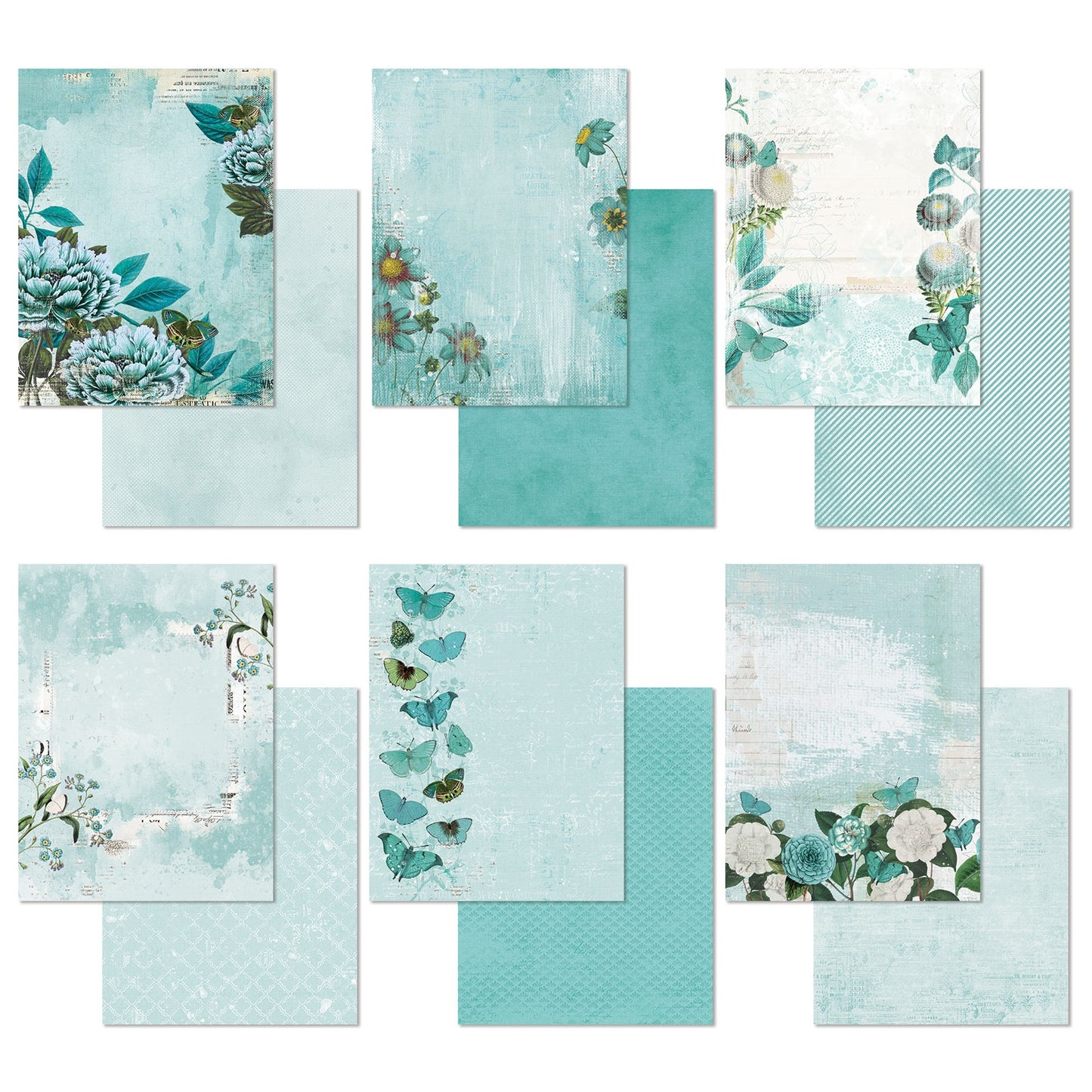 49 And Market Color Swatch: Teal Collection Pack 6"X8"