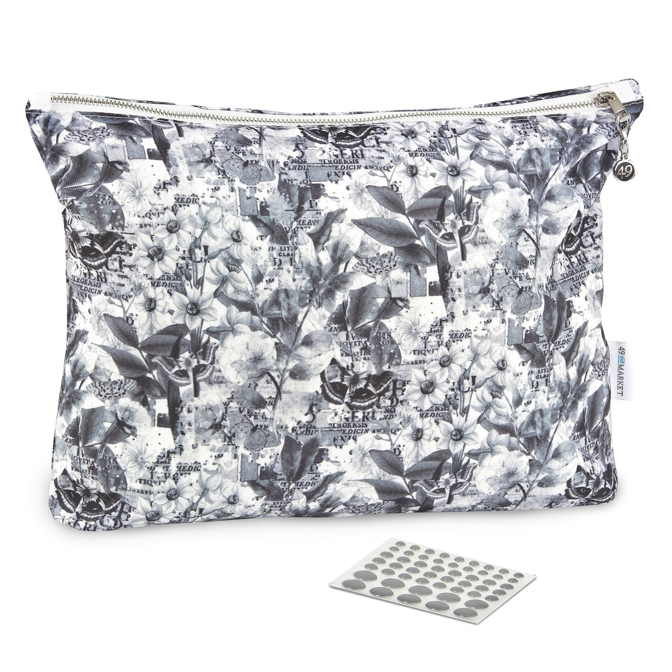 49 And Market Color Swatch: Charcoal Essentials Project Tote with Enamel Dots - Limited Edition