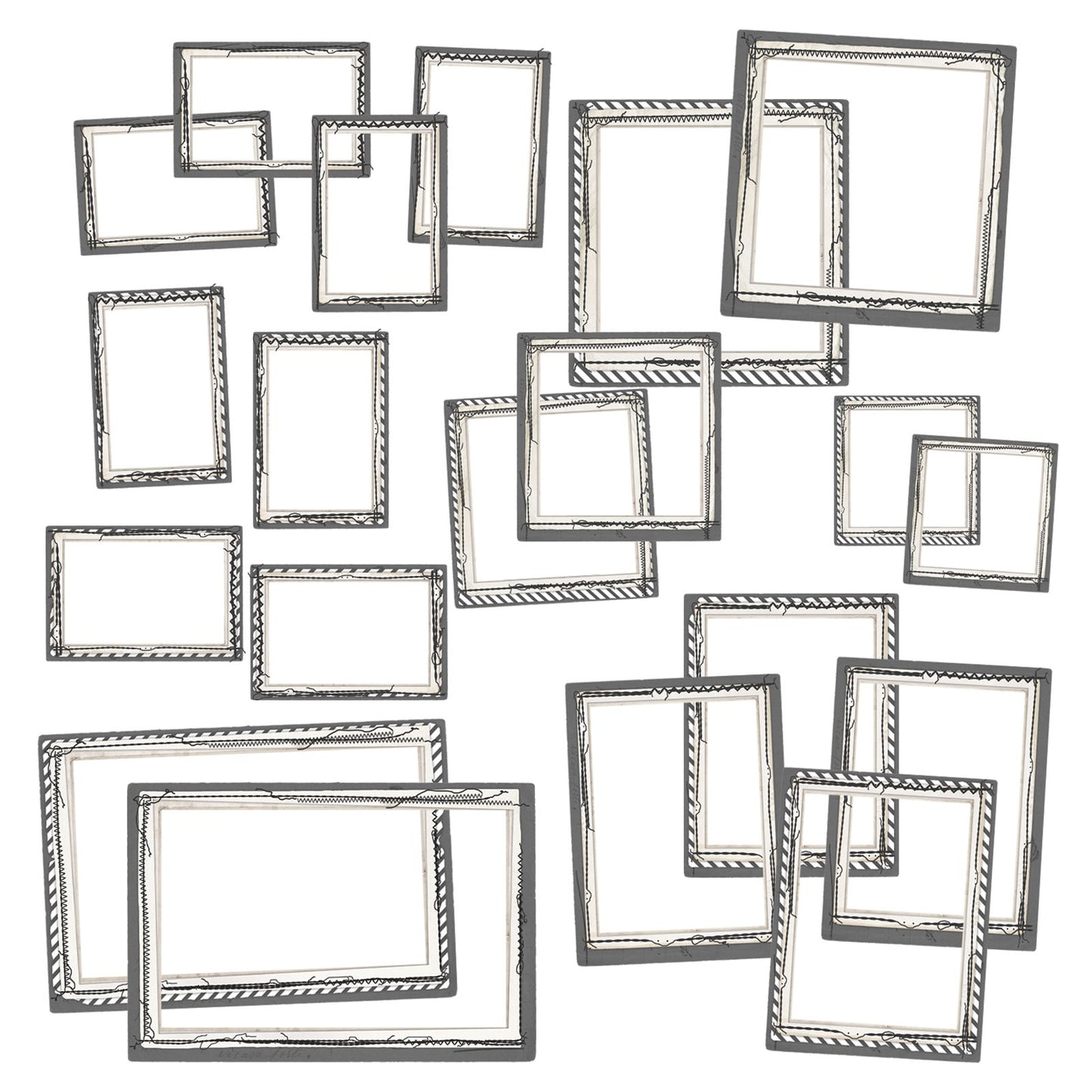 49 And Market Color Swatch: Charcoal Frame Set - 20 Pcs