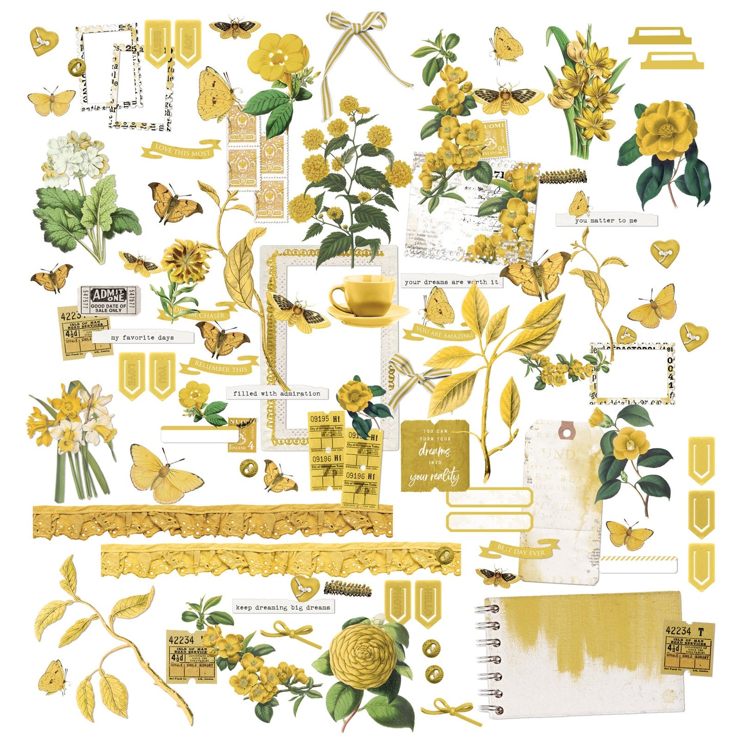 49 And Market Color Swatch: Ochre Laser Cut Outs - Elements