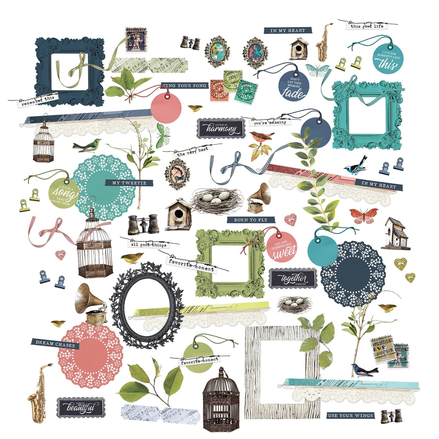 49 And Market Birdsong Laser Cut Outs - Elements