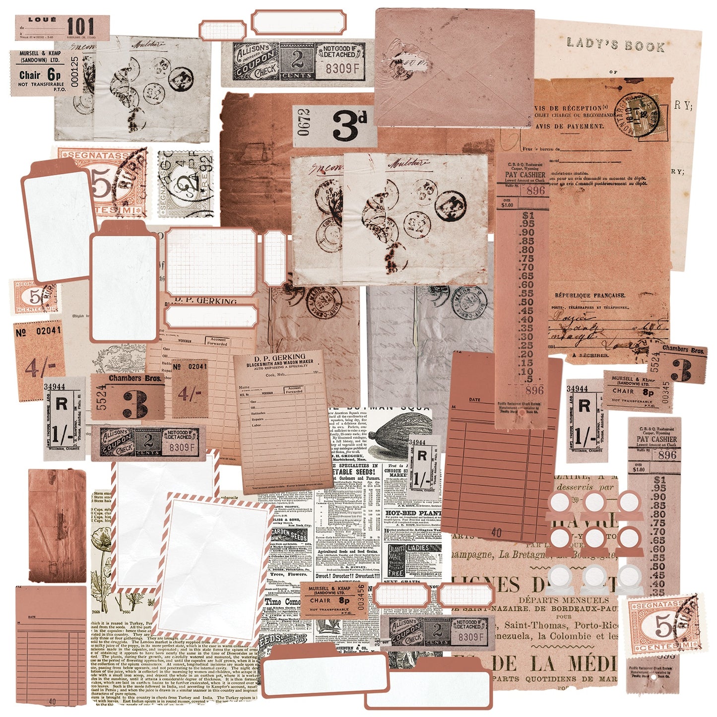 49 And Market Color Swatch: Terracotta Ephemera Stackers