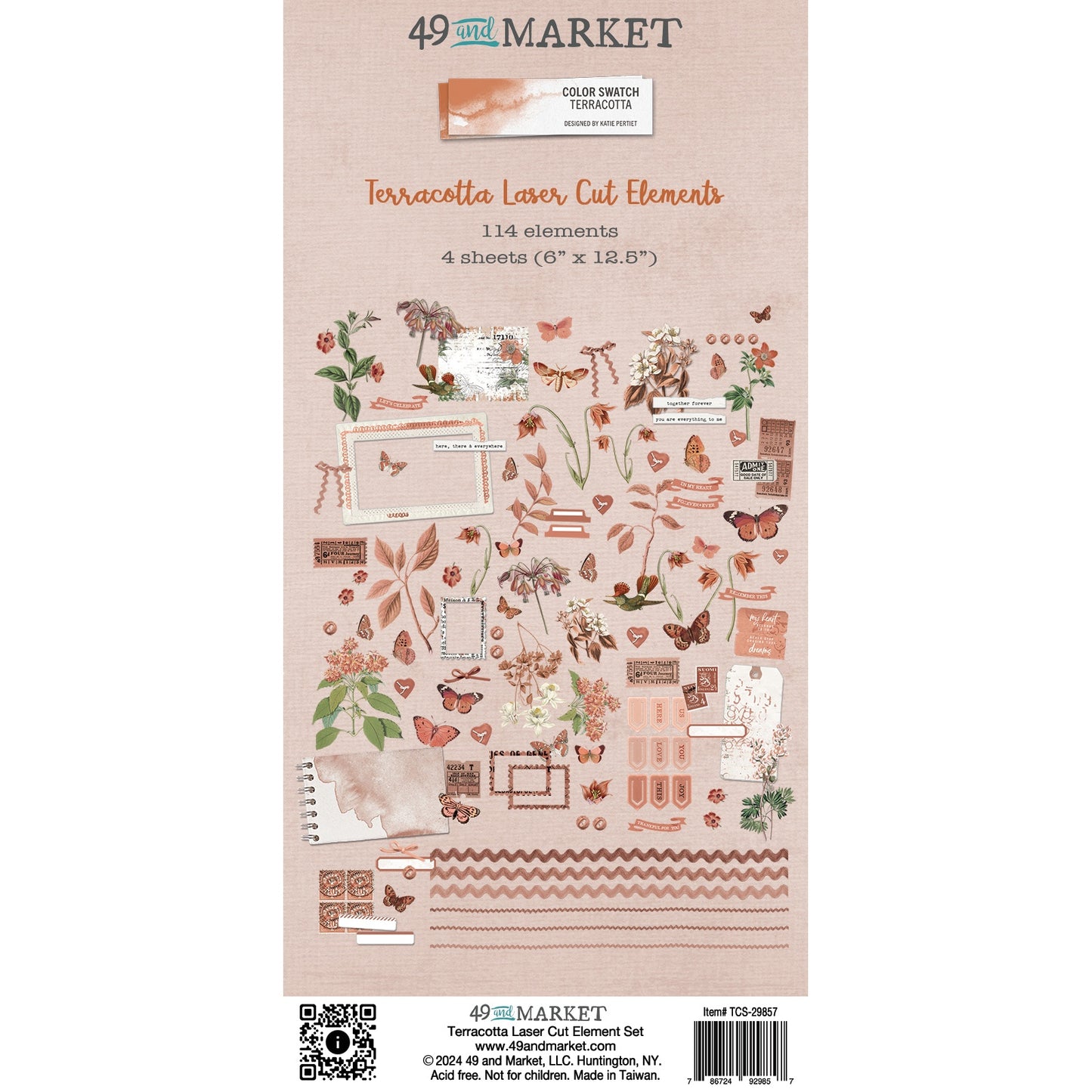 49 And Market Color Swatch: Terracotta Laser Cut Outs - Elements