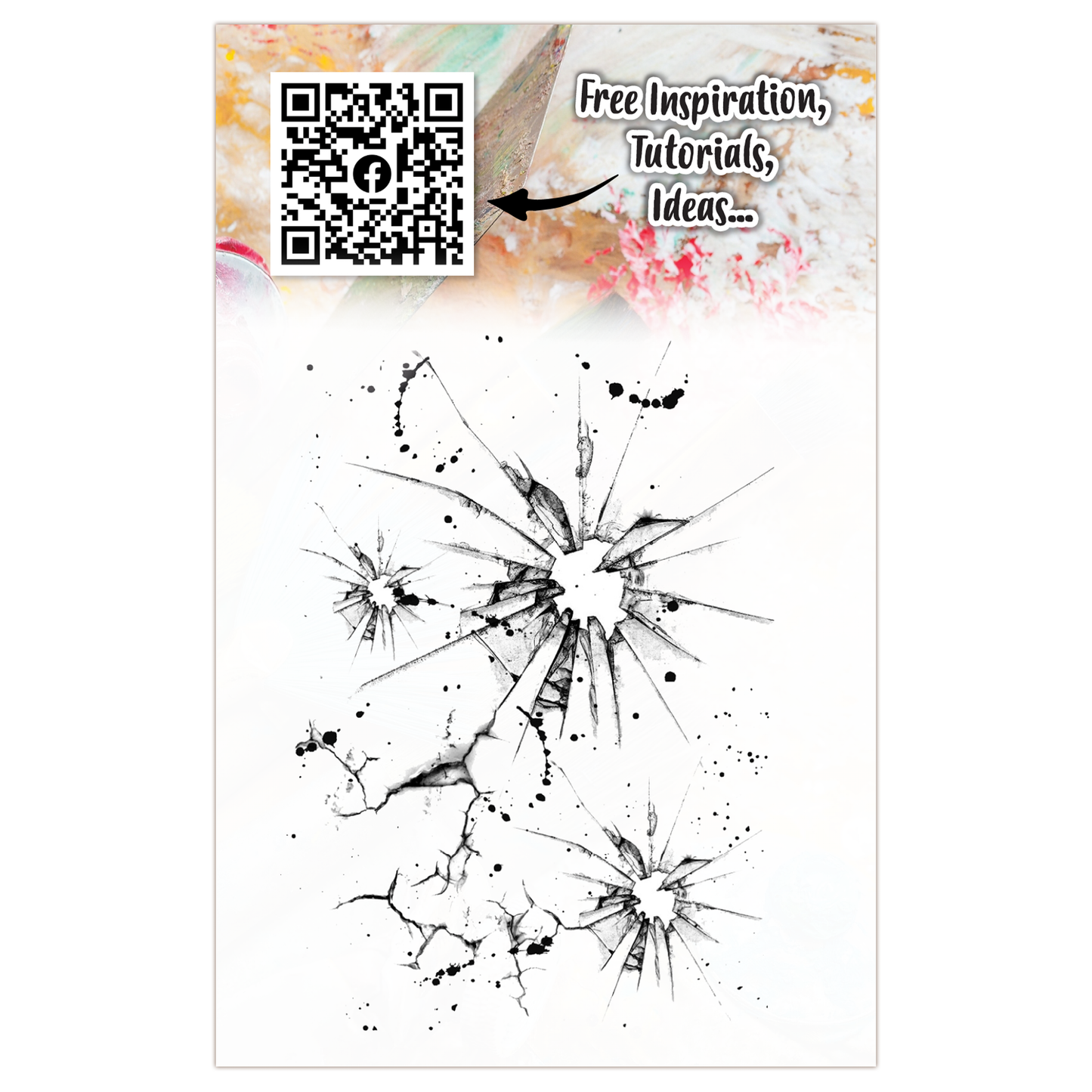 #713 - A7 Clear Stamp Set - Shattering