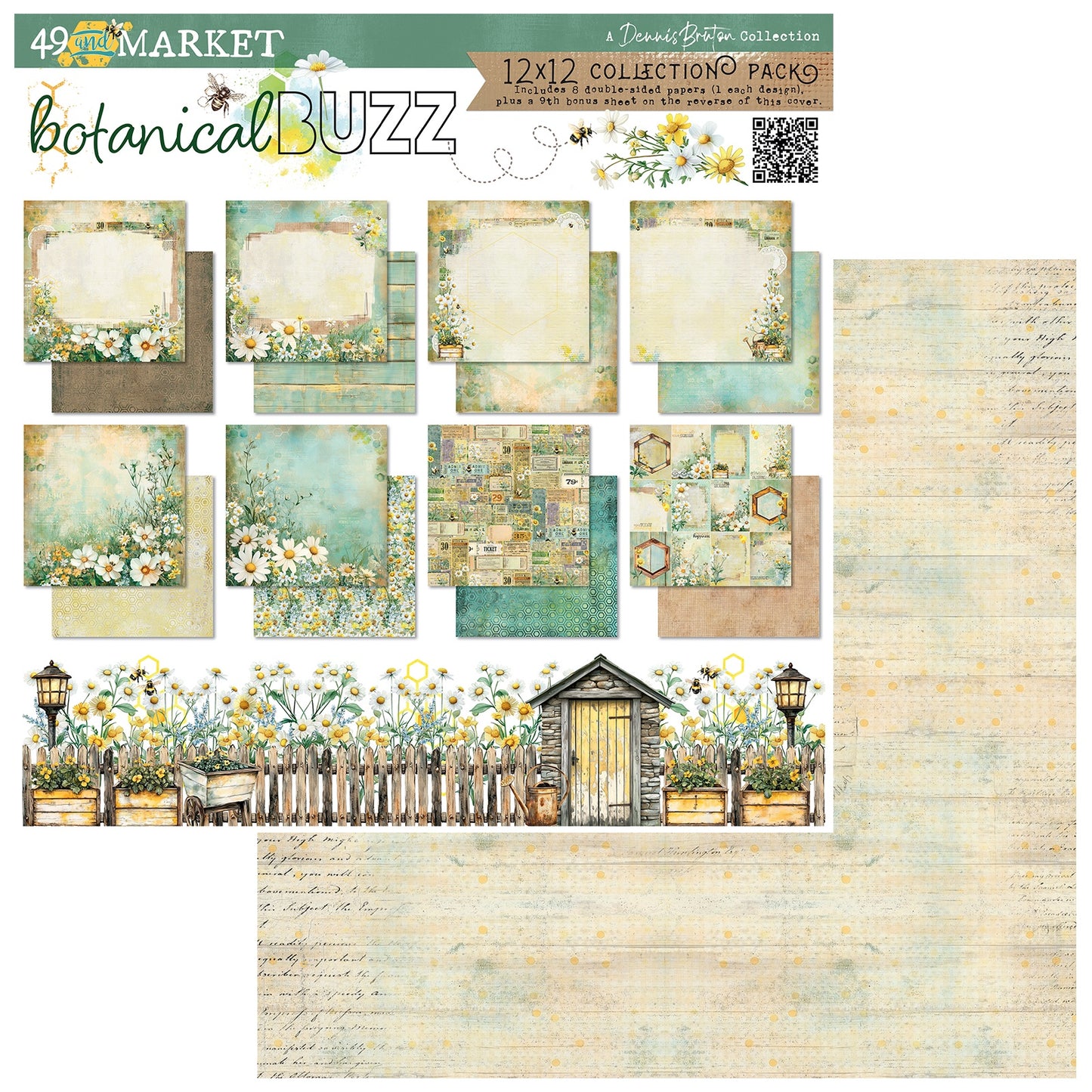 49 And Market Botanical Buzz Collection Pack 12"X12"