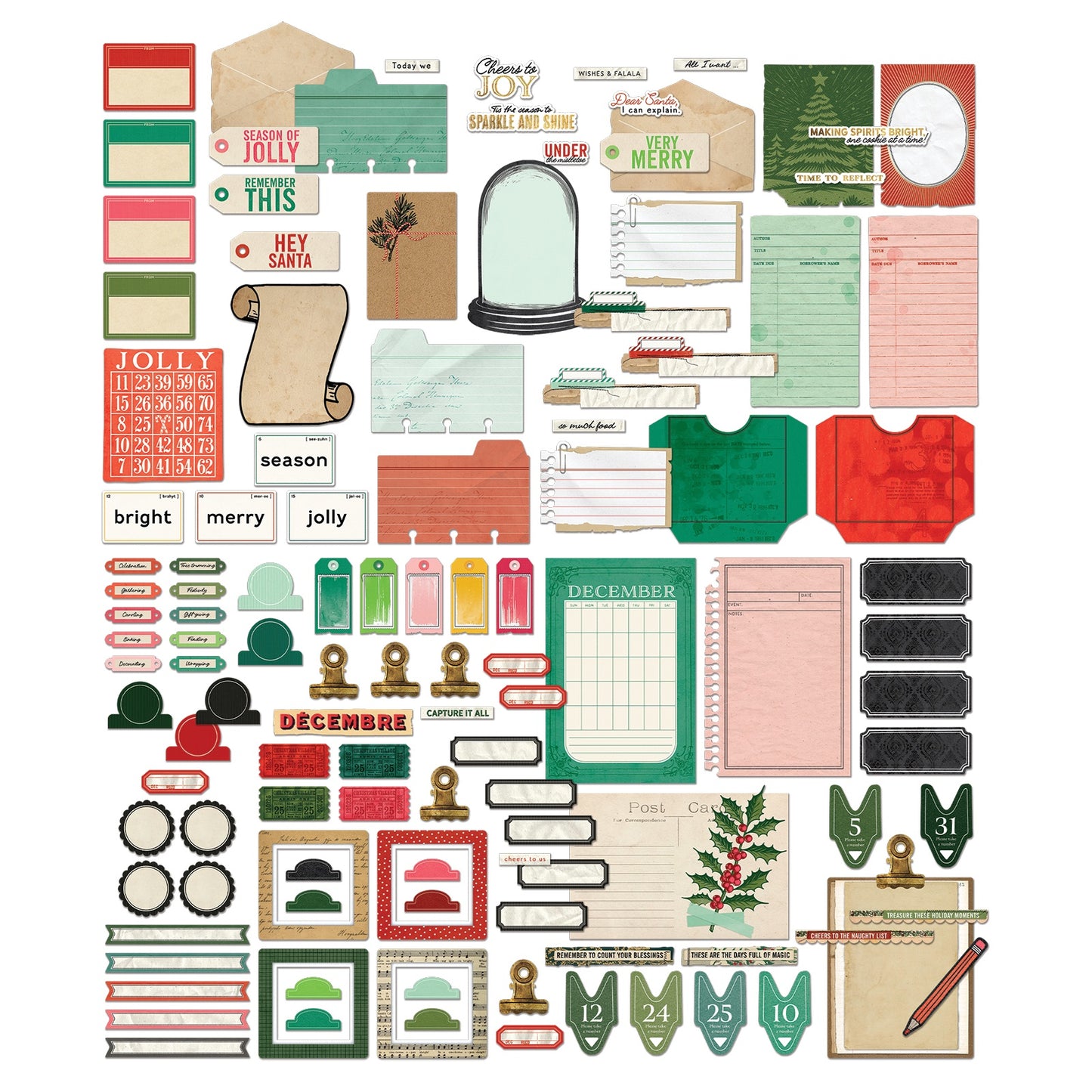 49 And Marketing Mistletoe And Memories Die-Cuts - Journaling