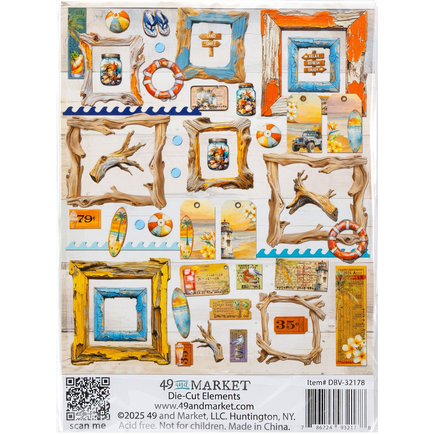 49 And Market Beach Vibes Die-Cuts - Elements