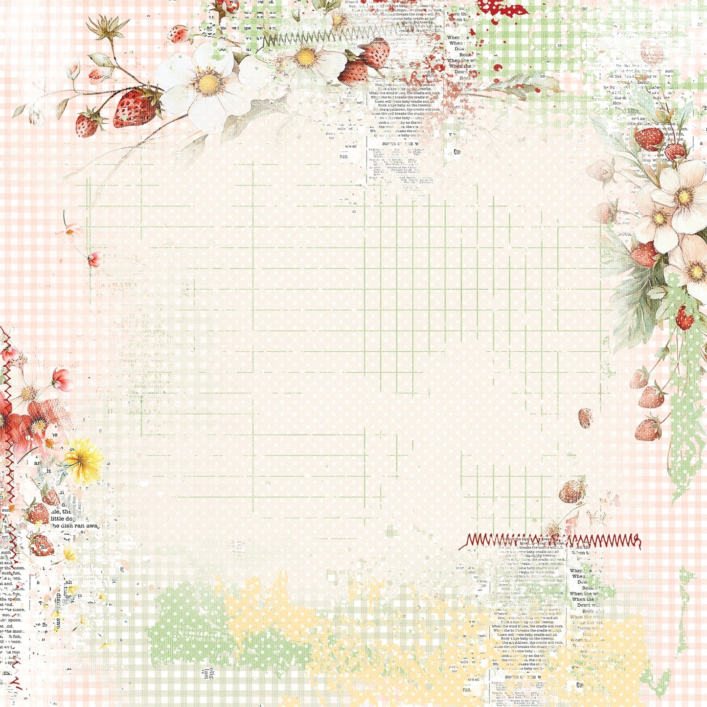 49 And Market Nature's Haven Double-Sided Cardstock 12"X12" - Berry Delight