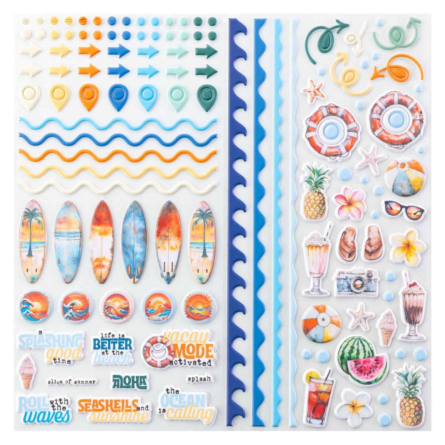 49 And Market Beach Vibes Puffy Stickers