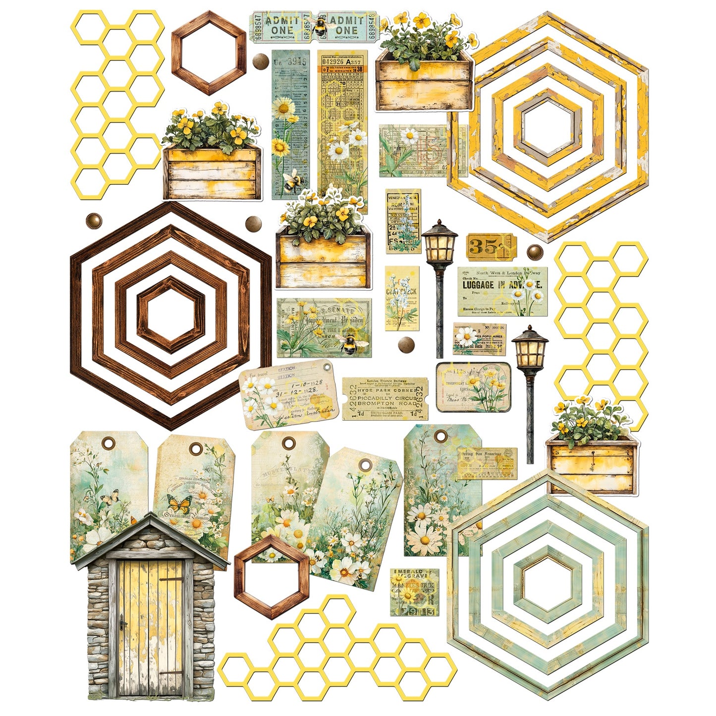 49 And Market Botanical Buzz Die-Cuts - Elements
