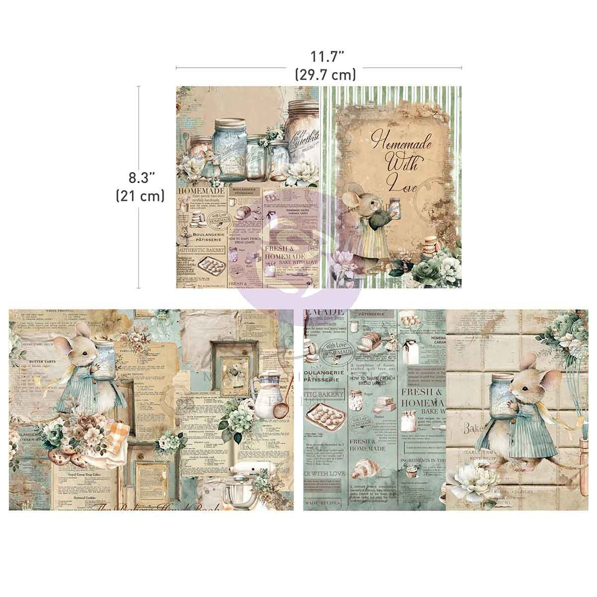 Prima Marketing The Home Baker A4 Decoupage Sheets