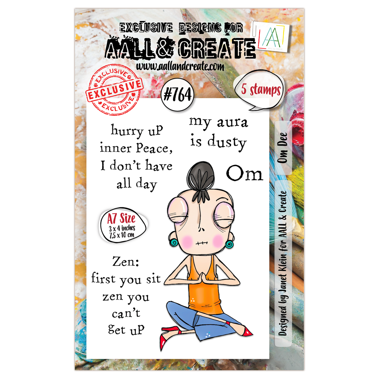#764 - A7 Clear Stamp Set - Om Dee
