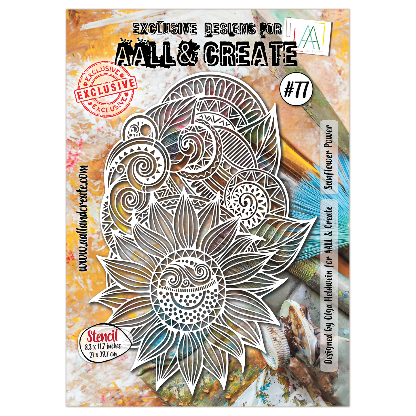 #77 - A4 Stencil - Sunflower Power