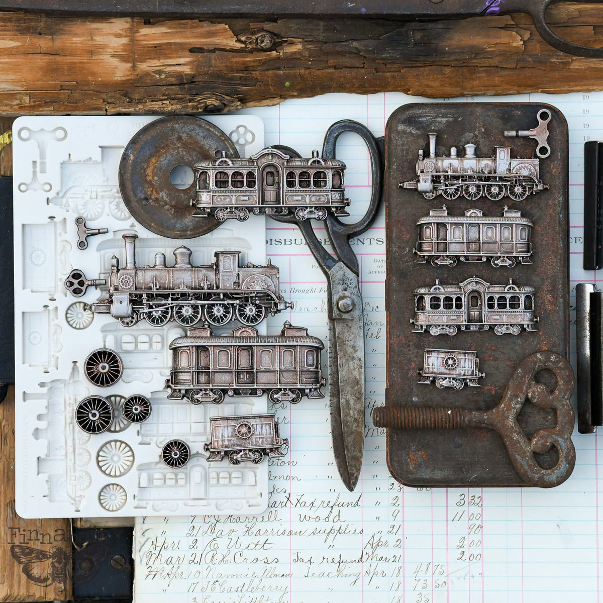 Prima Marketing Finnabair Steampunk Express 5x8 Inch Decor Moulds