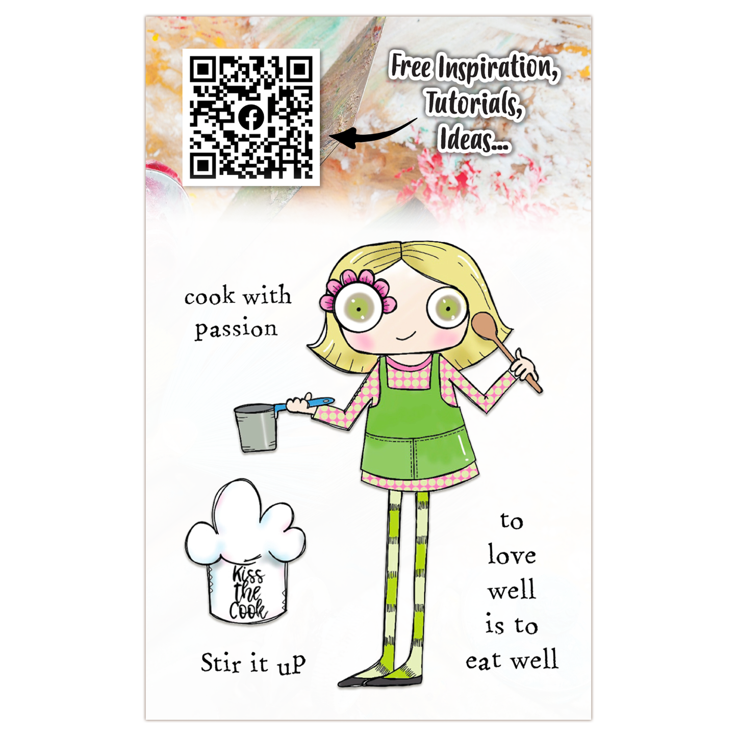 #818 - A7 Clear Stamp Set - Stir It Up