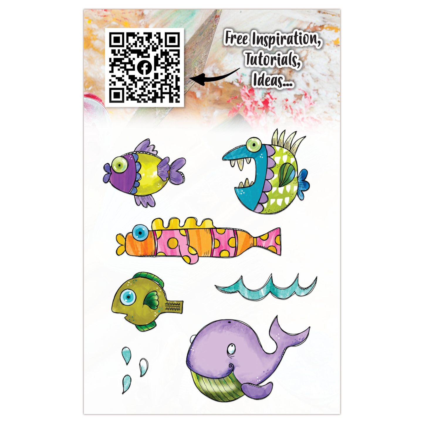 #858 - A7 Clear Stamp Set - Plenty of Fish