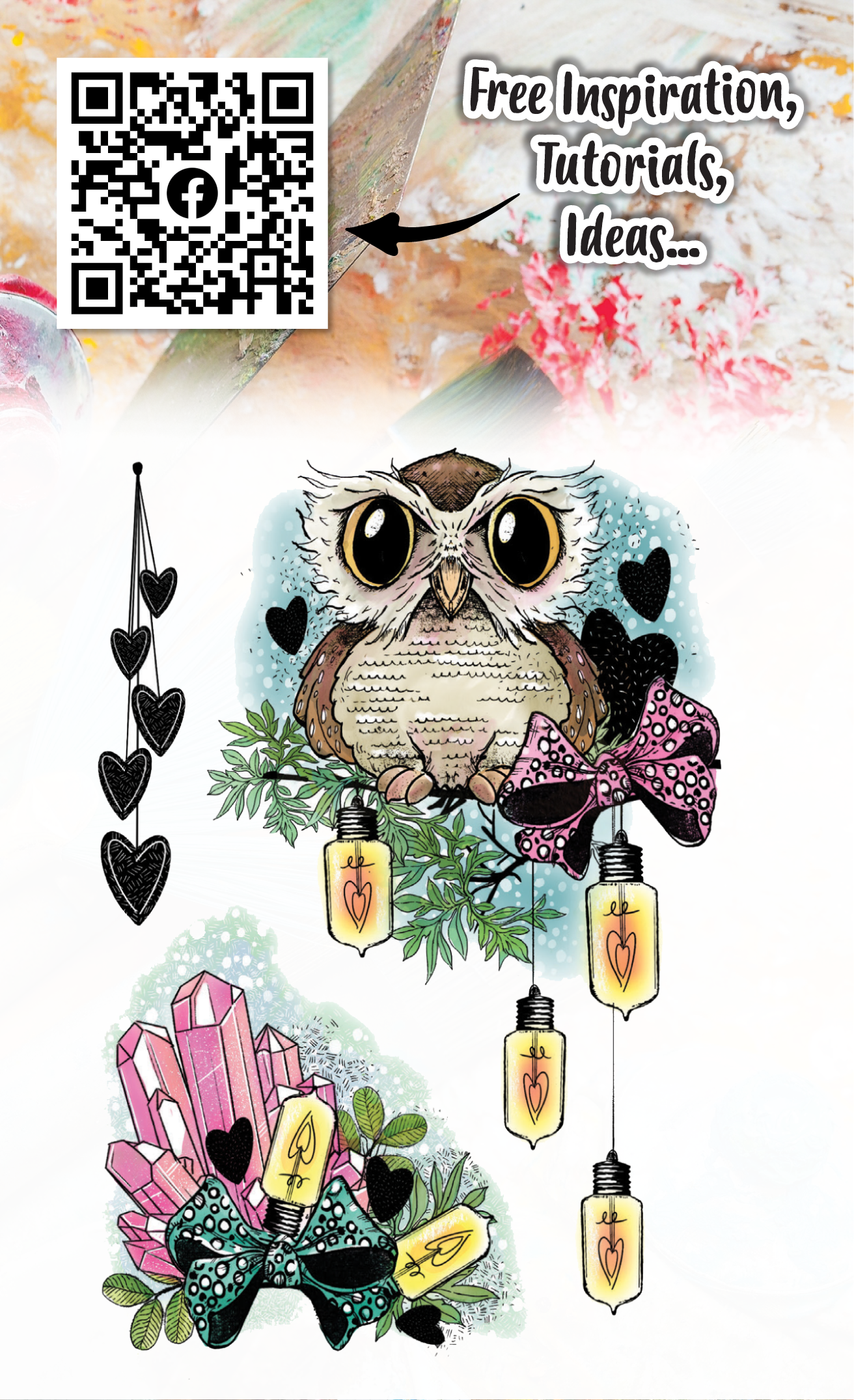 #865 - A6 Clear Stamp Set - Owl's Crystals