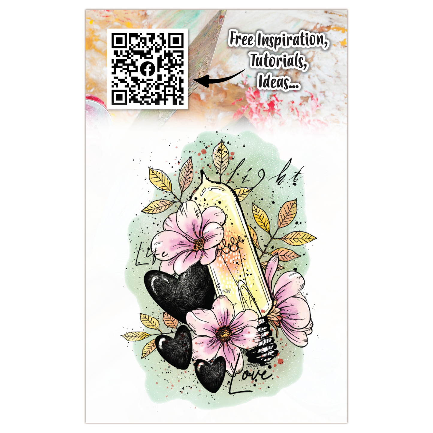 #868 - A7 Clear Stamp Set - Love & Light