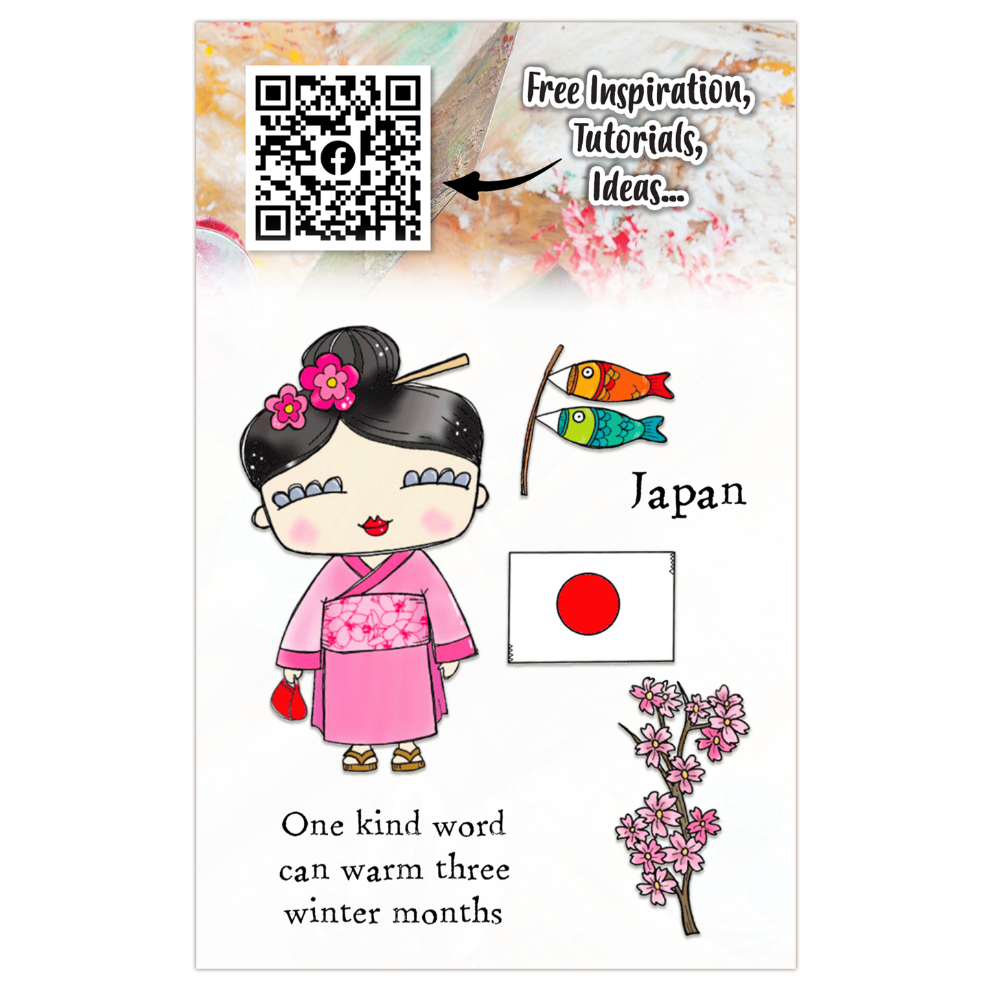 #885 - A7 Clear Stamp Set - Japan