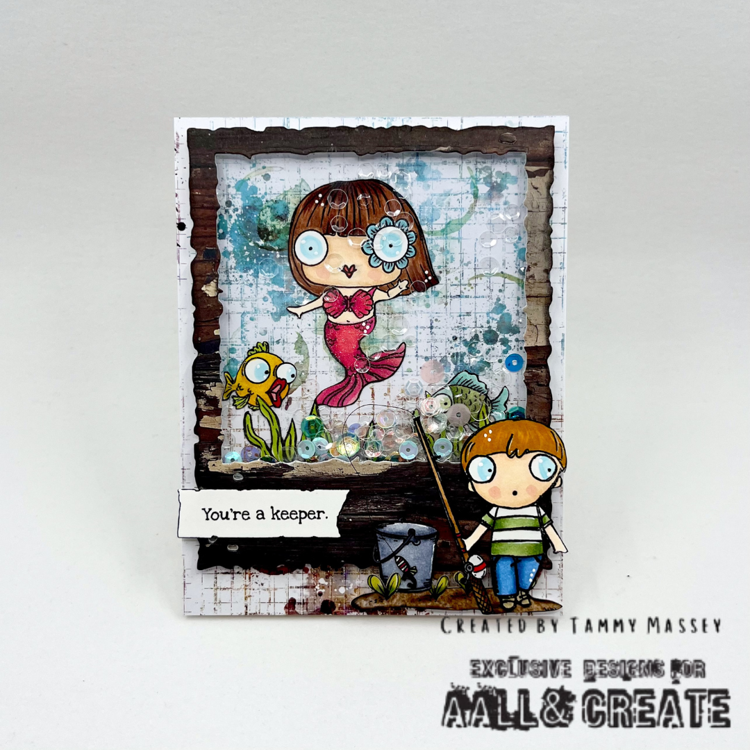 #315 - A7 Clear Stamp Set - Go Fish