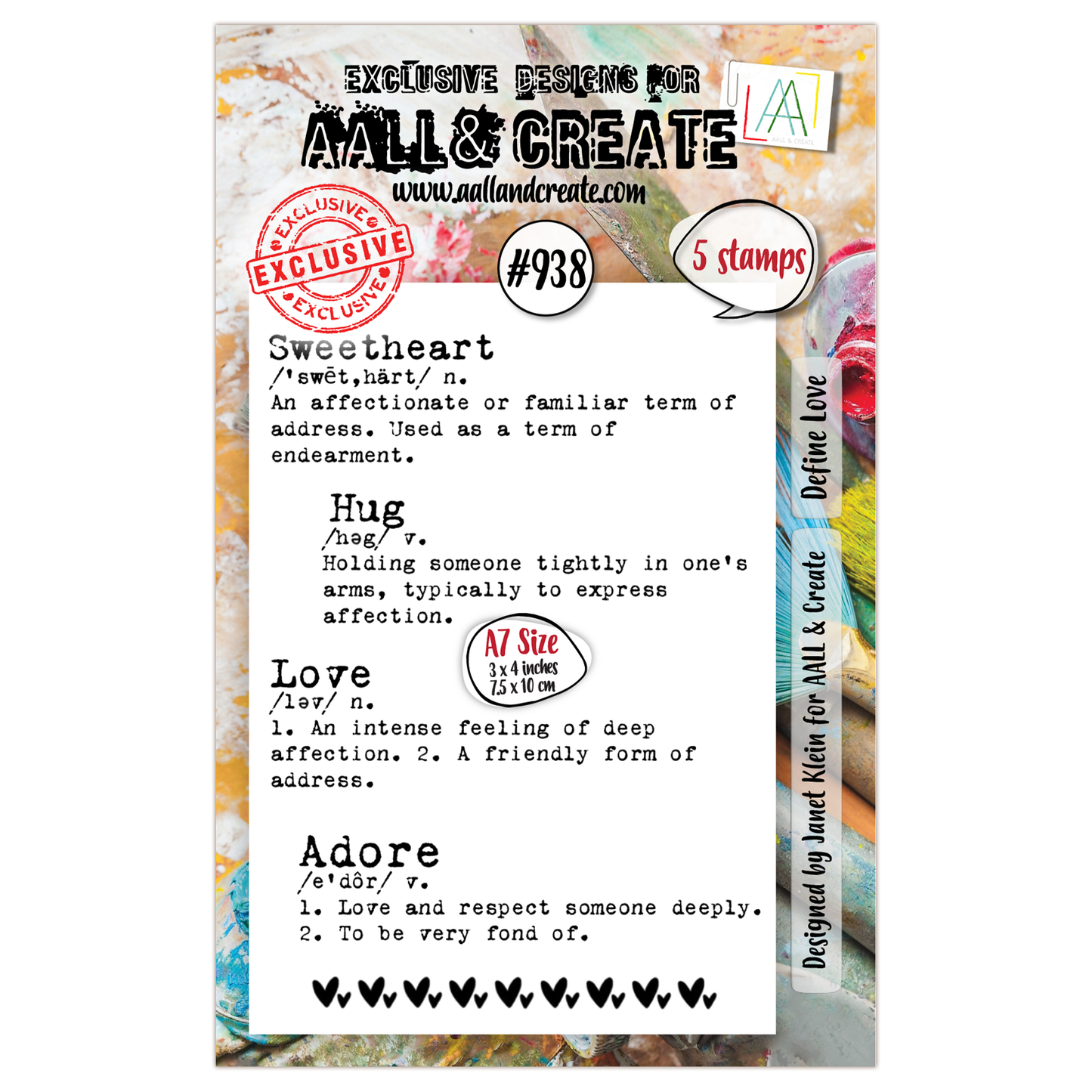 #938 - A7 Stamp Set - Define Love