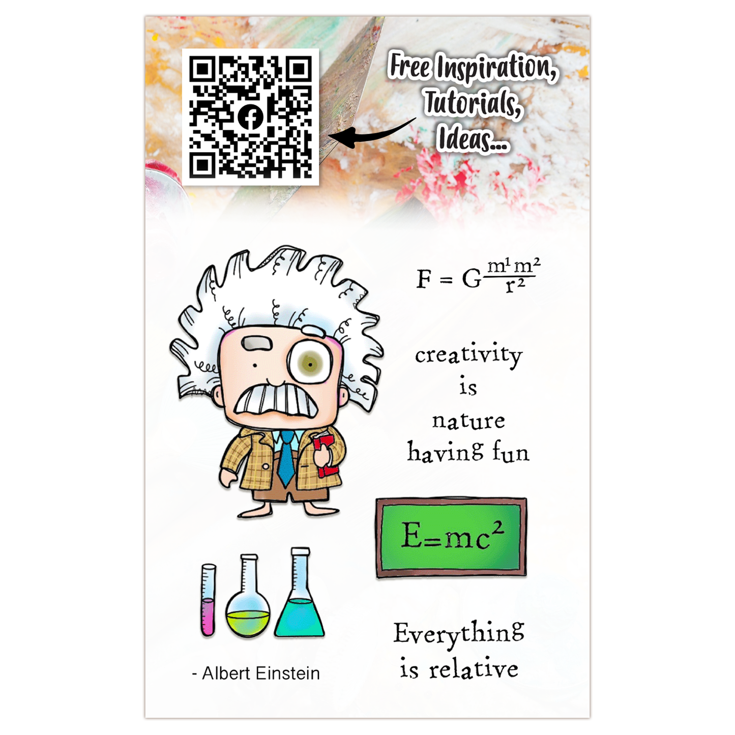 #958 - A7 Stamp Set - Albert Einstein