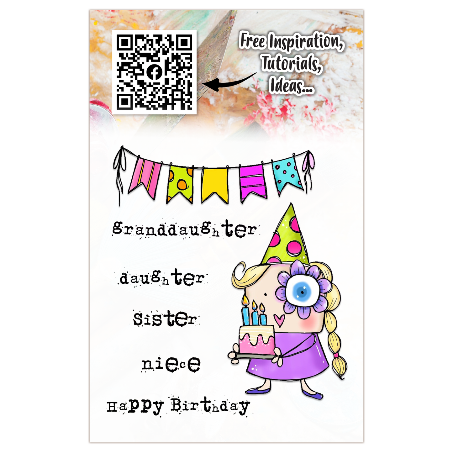#964 - A7 Stamp Set - Girl Birthday