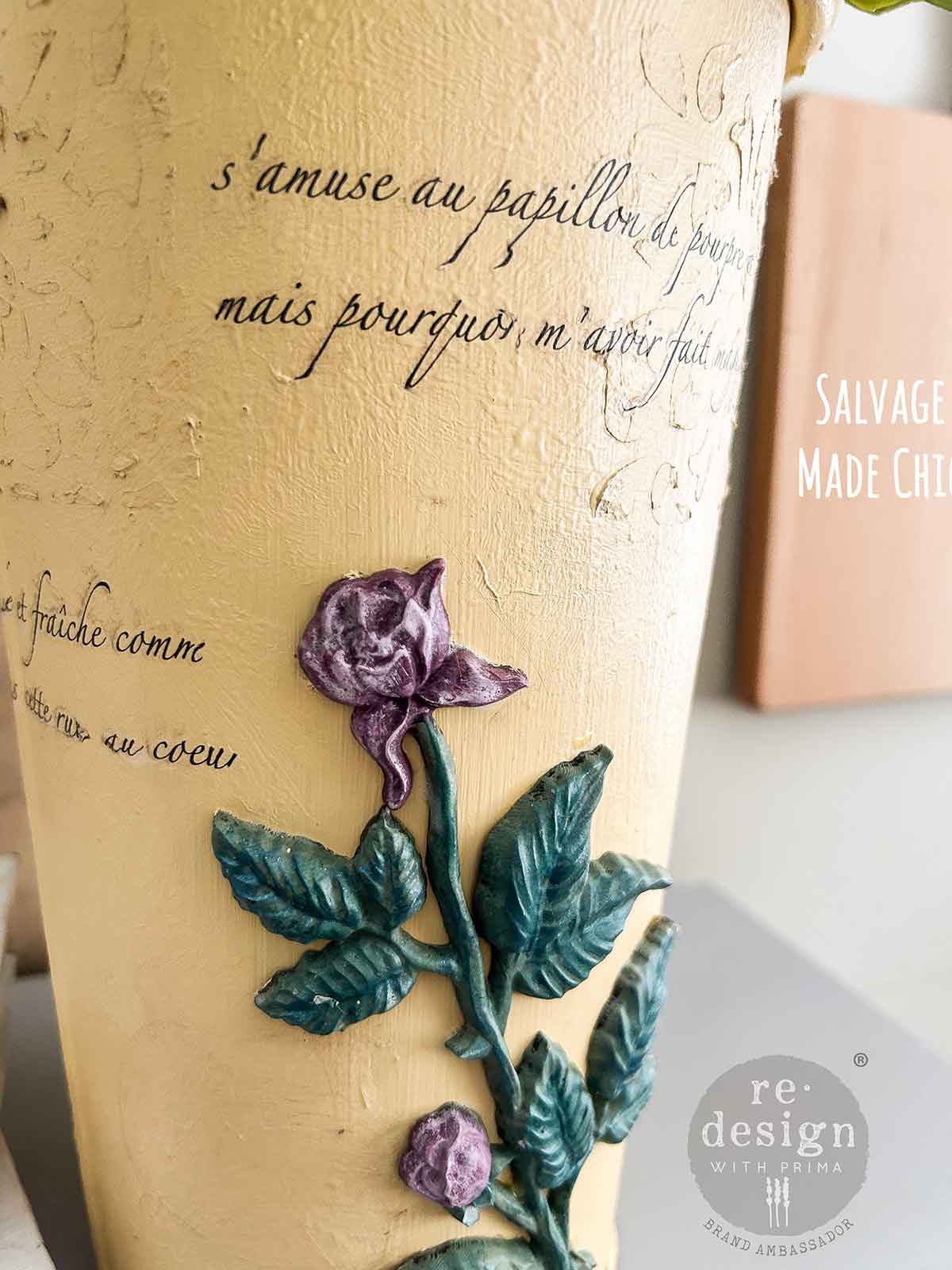 Re-Design with Prima Vintage Script Mastery 6x12 Inch Small Transfers (3pcs)