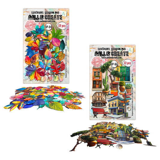 Ephemera Die Cuts Bundle - Playful Streets & Vibrant Leafscape
