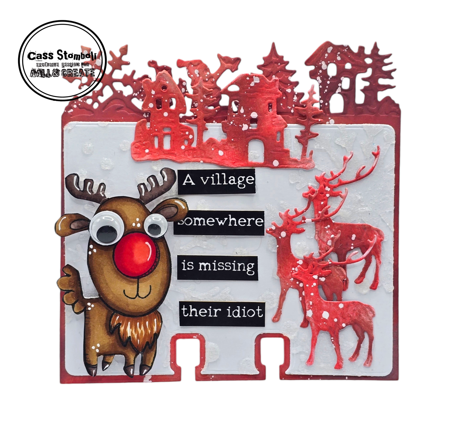 #611 - A7 Clear Stamp Set - Reindeer
