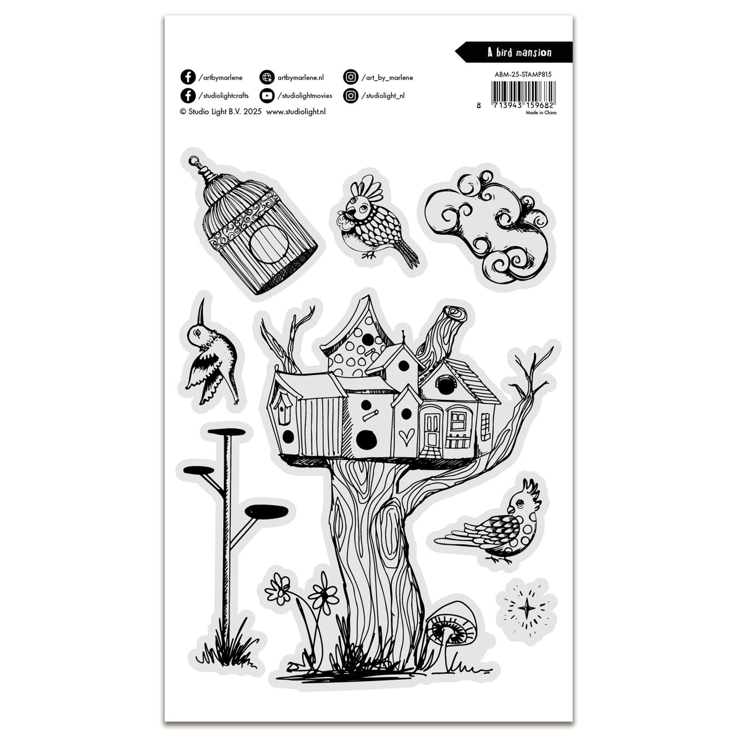 Art by Marlene Clear Stamp Set - A Bird Mansion