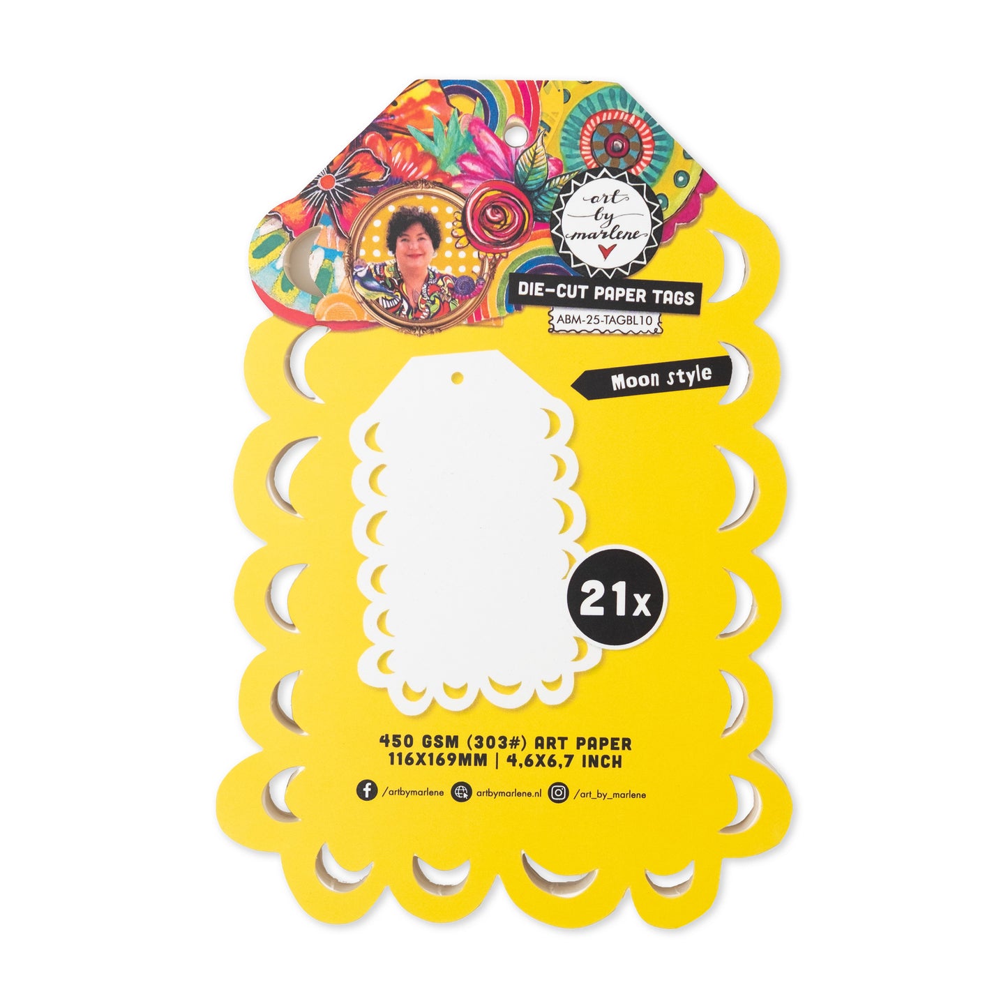 Art By Marlene Die-cut Paper Tags Moon Style