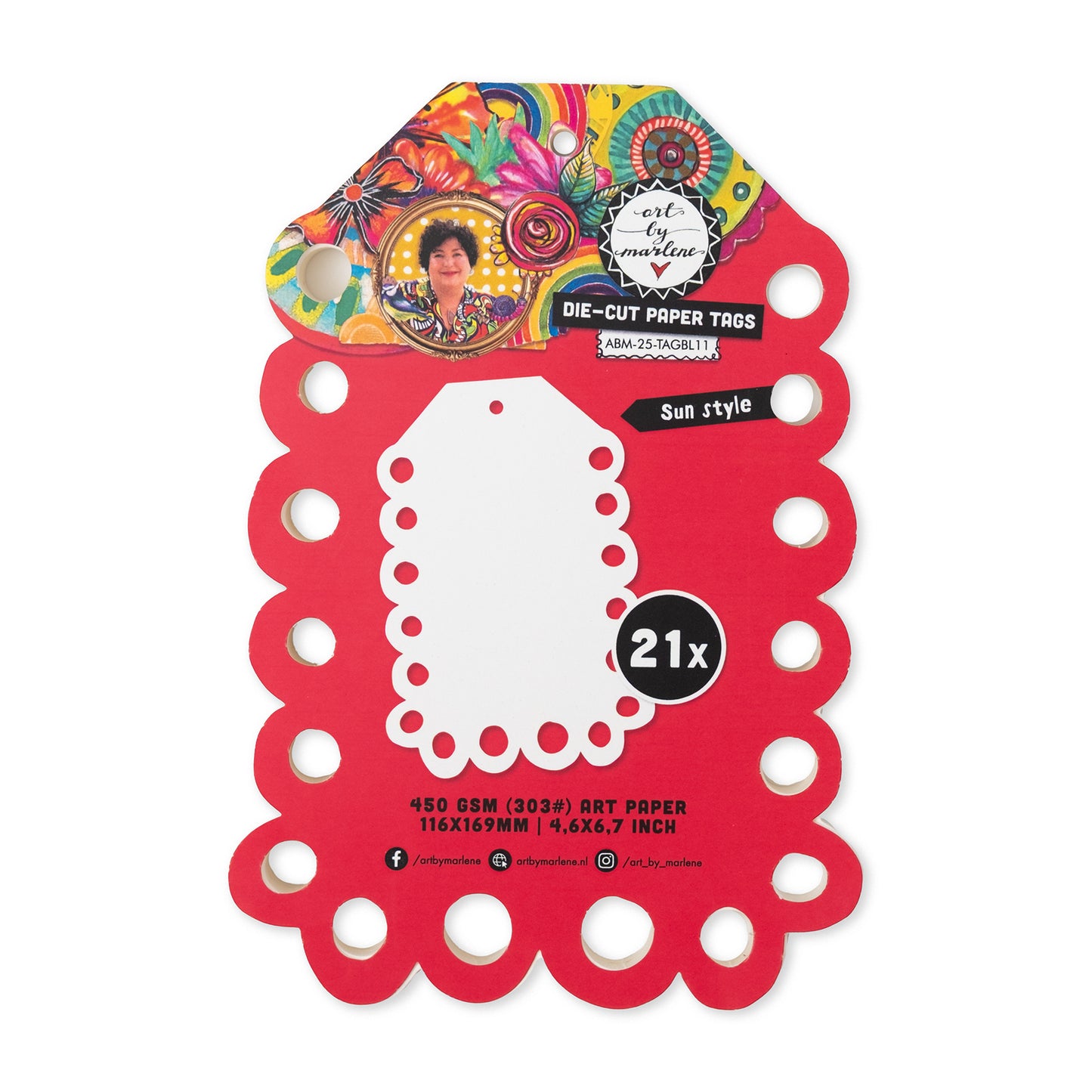 Art By Marlene Die-cut Paper Tags Sun Style