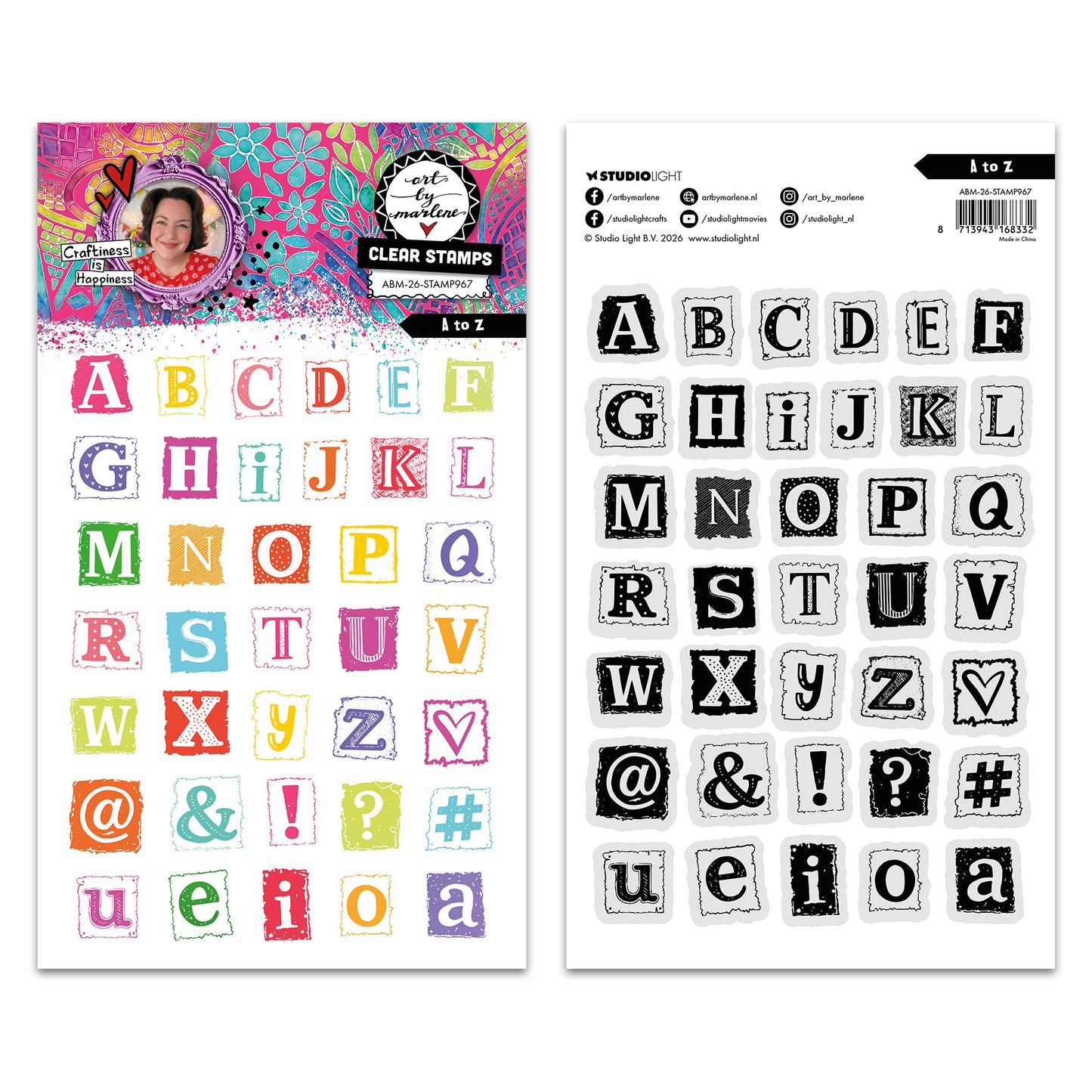 Studio Light ABM Clear Stamp A to Z Art by Marlene ~ Ship from 28th Aug