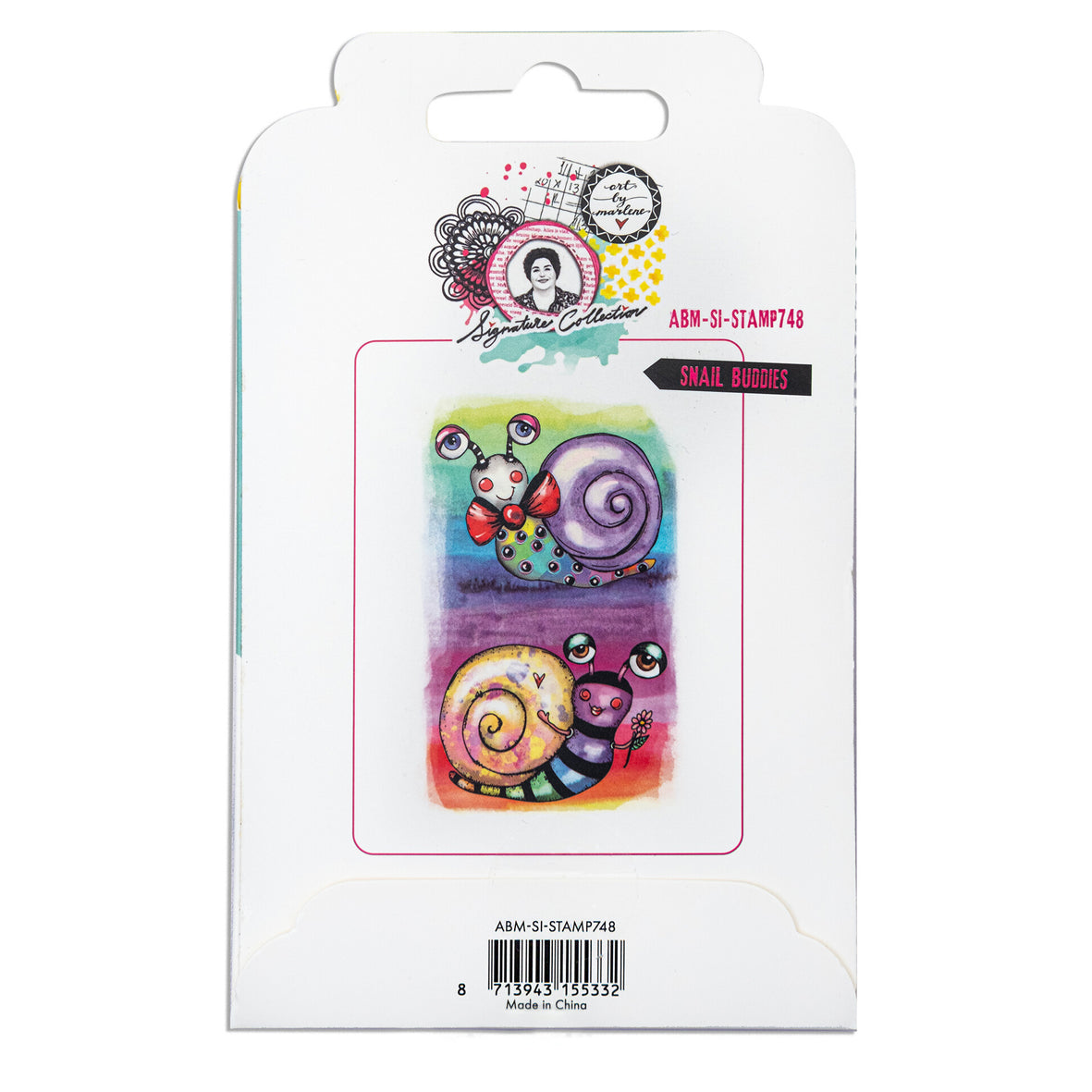 Art by Marlene Cling Stamp Snail buddies Signature Collection
