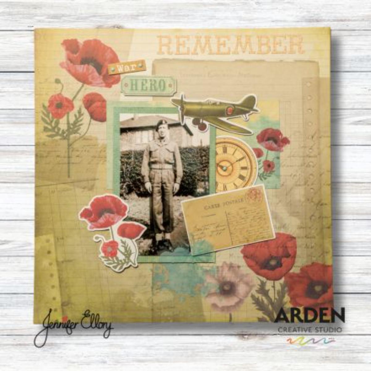 Arden Creative Studio Remembering… 6 in x 8 in Rub-On Transfer Set
