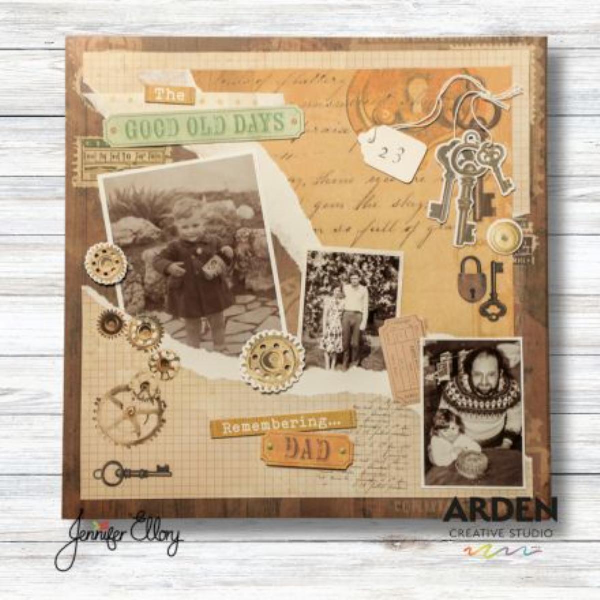 Arden Creative Studio Echoes of the Past 6in x 8in Clear Stamp Set