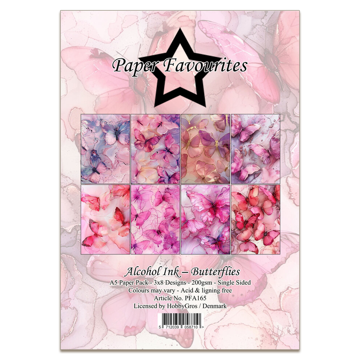 Paper Favourites Alcohol Ink Butterflies A5 Paper Pad