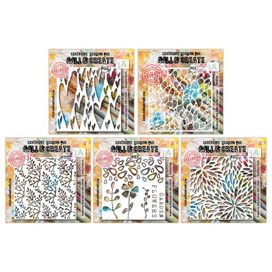 Teardrops & Tendrils Stencil Bundle