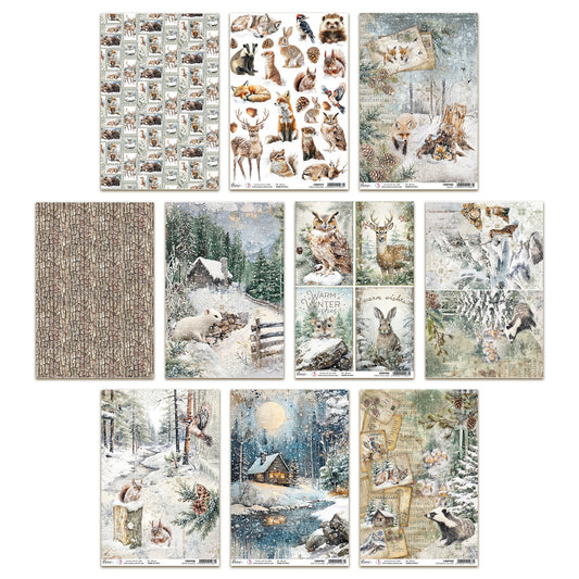 Ciao Bella Forest Tales A4 Rice Paper Bundle - 10 Pcs