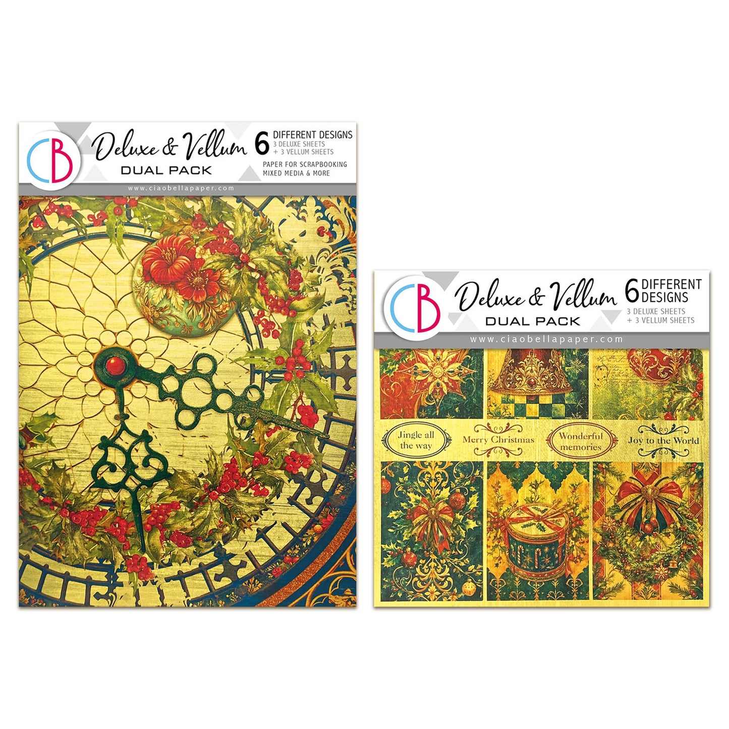 Ciao Bella Toy Shop 6x6" & A4 Deluxe Paper Gold & Vellum Bundle