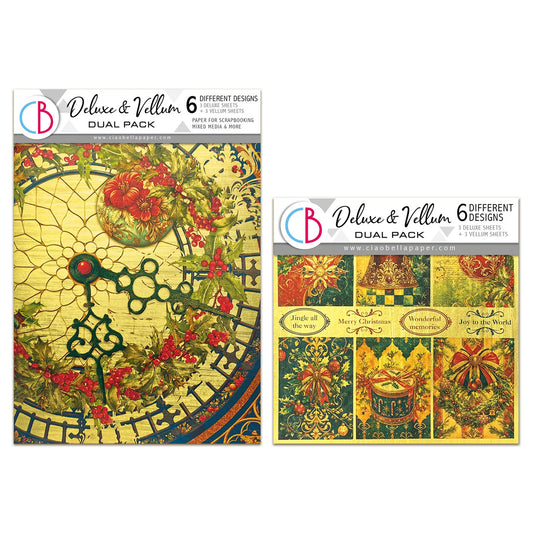 Ciao Bella Toy Shop 6x6" & A4 Deluxe Paper Gold & Vellum Bundle