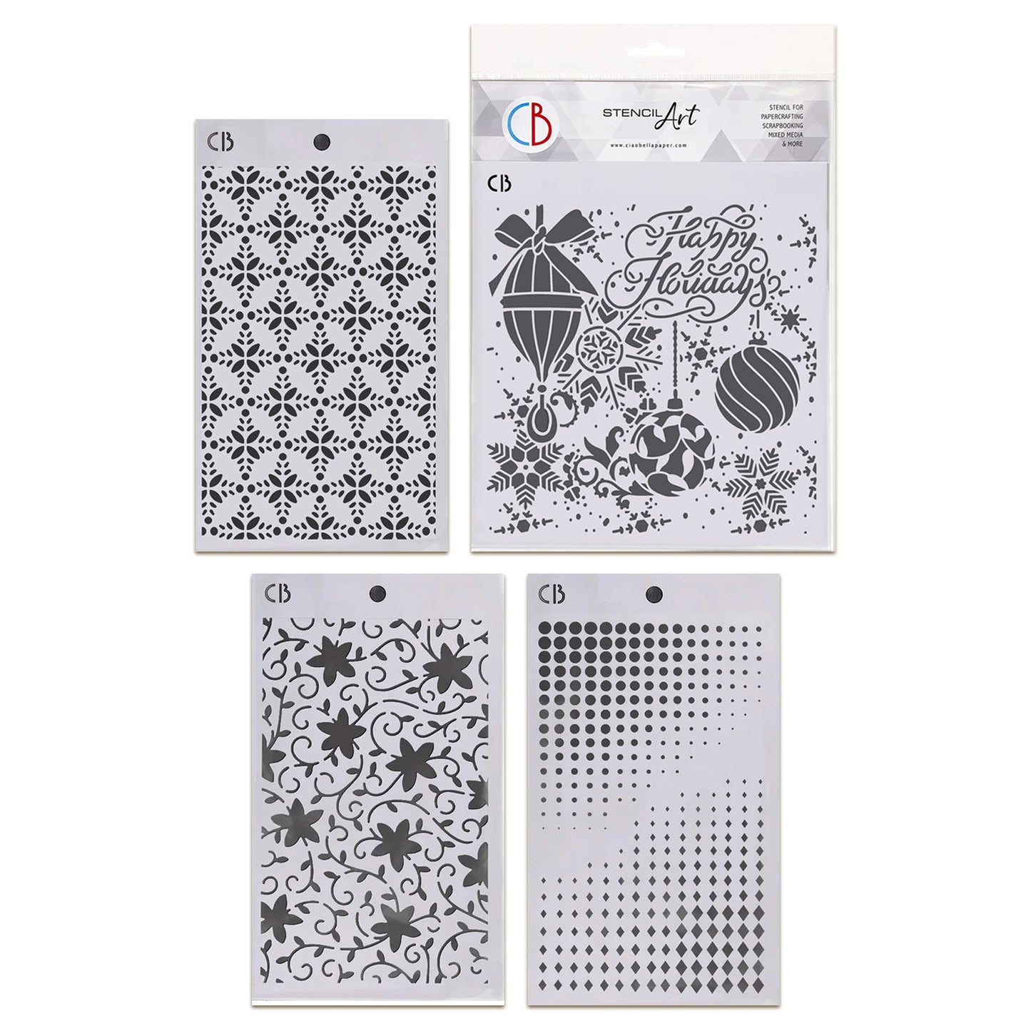 Ciao Bella Winter Season Stencil Bundle